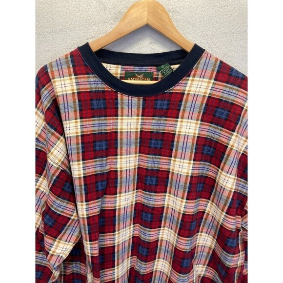 Vintage 90's American Outpost Grandpa Sweatshirt Mens Large L Boxy Tartan Plaid - Picture 5 of 14
